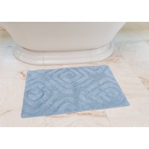 Linen Tablecloth Swirls Cotton Bath Mat LNTB1214